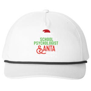 Be Nice To The School Psychologist Santa Is Watching Xmas Meaningful Gift Snapback Five-Panel Rope Hat