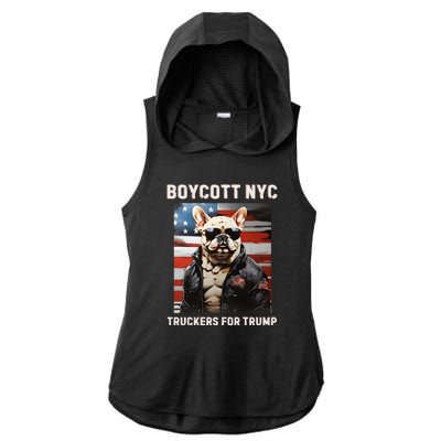 Boycott Nyc Truckers For Trump Ladies PosiCharge Tri-Blend Wicking Draft Hoodie Tank