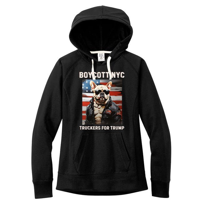 Boycott Nyc Truckers For Trump Women's Fleece Hoodie