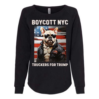 Boycott Nyc Truckers For Trump Womens California Wash Sweatshirt