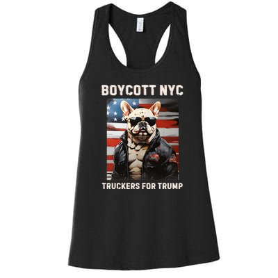 Boycott Nyc Truckers For Trump Women's Racerback Tank