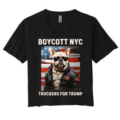 Boycott Nyc Truckers For Trump Women's Crop Top Tee