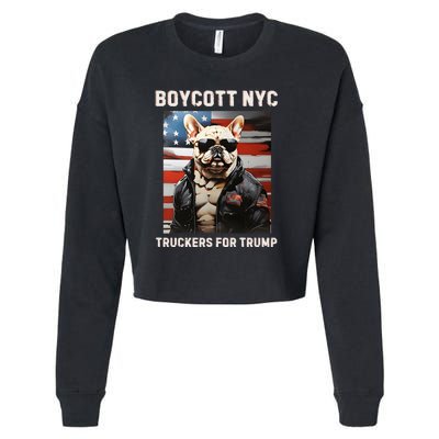 Boycott Nyc Truckers For Trump Cropped Pullover Crew