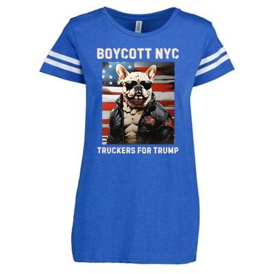 Boycott Nyc Truckers For Trump Enza Ladies Jersey Football T-Shirt