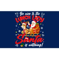 Be Nice To The Lunch Lady Christmas Santa Reindeer Sleigh Bumper Sticker