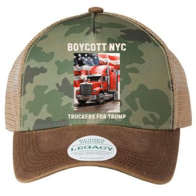 Boycott Nyc Truckers For Trump Legacy Tie Dye Trucker Hat