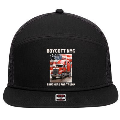 Boycott Nyc Truckers For Trump 7 Panel Mesh Trucker Snapback Hat