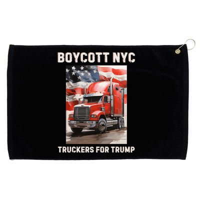 Boycott Nyc Truckers For Trump Grommeted Golf Towel