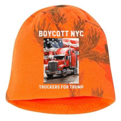 Boycott Nyc Truckers For Trump Kati - Camo Knit Beanie