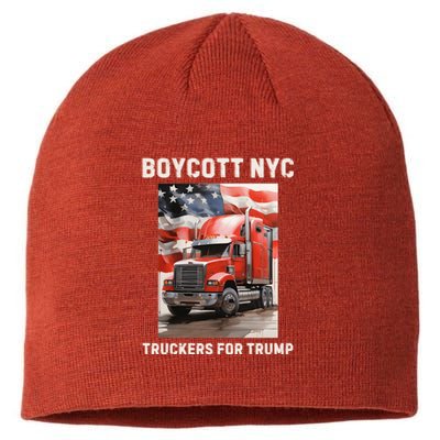 Boycott Nyc Truckers For Trump Sustainable Beanie