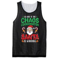 Be Nice To Chaos Coordinator Santa Is Watching Christmas Mesh Reversible Basketball Jersey Tank