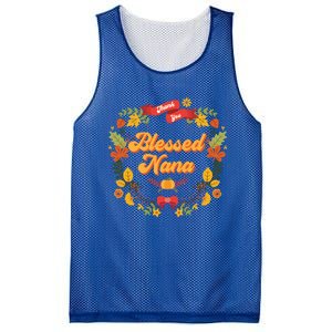 Blessed Nana Thanksgiving Day Turkey Grandma Mom Gift Gift Mesh Reversible Basketball Jersey Tank