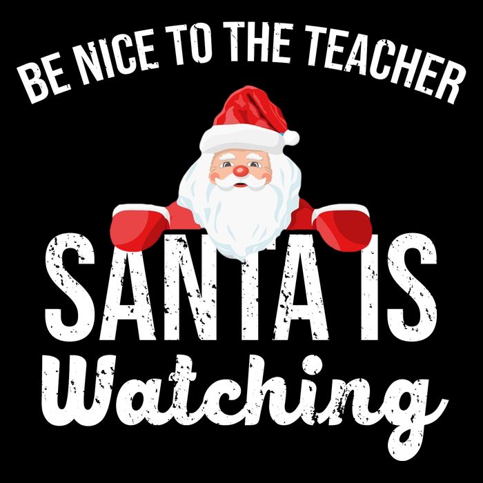Be Nice To The Teacher Santa Is Watching Cooling Performance Crew T-Shirt