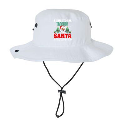 Be Nice To The Teacher Santa Is Watching You Christmas Teach Cool Gift Legacy Cool Fit Booney Bucket Hat