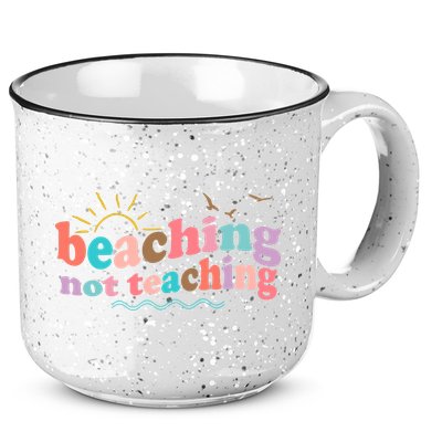 Beaching Not Teaching Summer Break Gift For Teacher 15oz Campfire Ceramic Mug