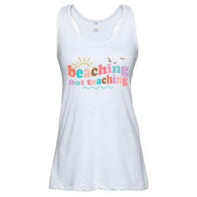 Beaching Not Teaching Summer Break Gift For Teacher Ladies Essential Flowy Tank