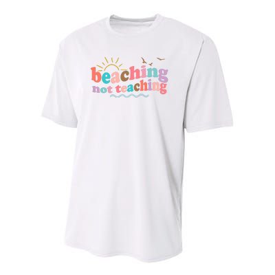 Beaching Not Teaching Summer Break Gift For Teacher Youth Performance Sprint T-Shirt