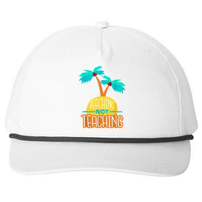 Beaching Not Teaching Teacher Funny Summer Vacation Snapback Five-Panel Rope Hat