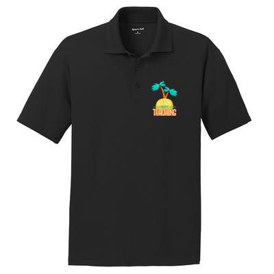 Beaching Not Teaching Teacher Funny Summer Vacation PosiCharge RacerMesh Polo