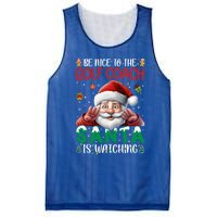 Be Nice To Golf Coach Santa Is Watching Christmas Golf Coach Meaningful Gift Mesh Reversible Basketball Jersey Tank