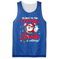 Be Nice To The Nurse Santa Is Watching Xmas Naughty Gift Mesh Reversible Basketball Jersey Tank