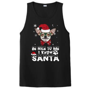 Be Nice To Me I Know Santa Chihuahua Dog Christmas Xmas Funny Gift PosiCharge Competitor Tank