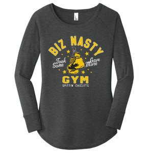 Biz Nasty Took Some Gave More Gym Spittin’ Chiclets Women's Perfect Tri Tunic Long Sleeve Shirt