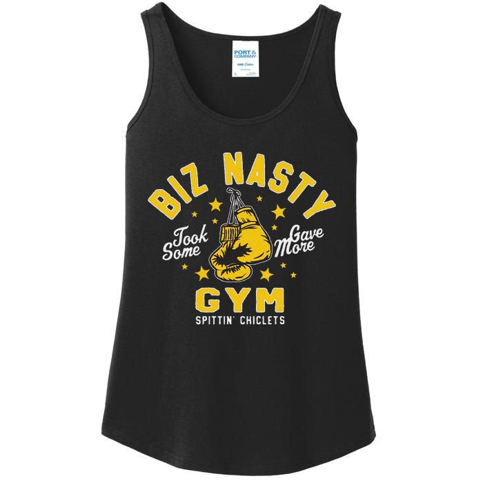 Biz Nasty Took Some Gave More Gym Spittin’ Chiclets Ladies Essential Tank