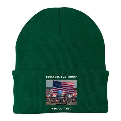 Boycott Nyc Truckers For Trump Knit Cap Winter Beanie