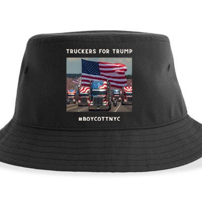 Boycott Nyc Truckers For Trump Sustainable Bucket Hat