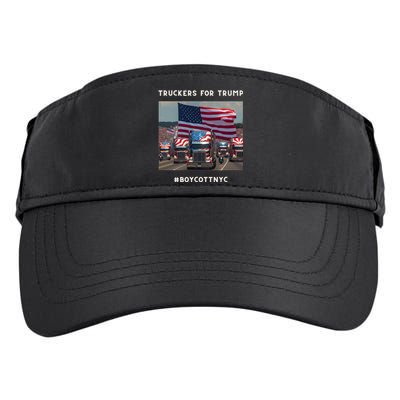 Boycott Nyc Truckers For Trump Adult Drive Performance Visor