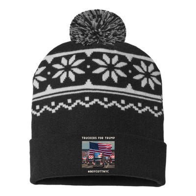 Boycott Nyc Truckers For Trump USA-Made Snowflake Beanie