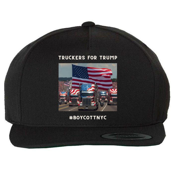 Boycott Nyc Truckers For Trump Wool Snapback Cap