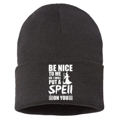 Be Nice To Me Or I Will Put A Spell On You Sustainable Knit Beanie