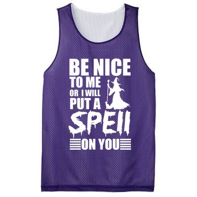 Be Nice To Me Or I Will Put A Spell On You Mesh Reversible Basketball Jersey Tank