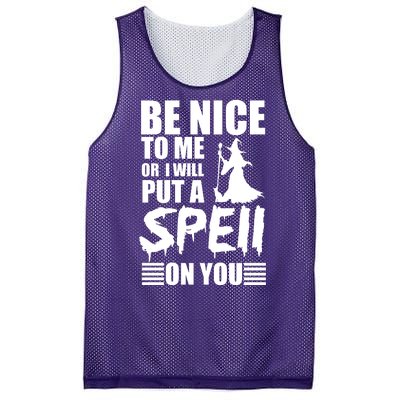 Be Nice To Me Or I Will Put A Spell On You Mesh Reversible Basketball Jersey Tank