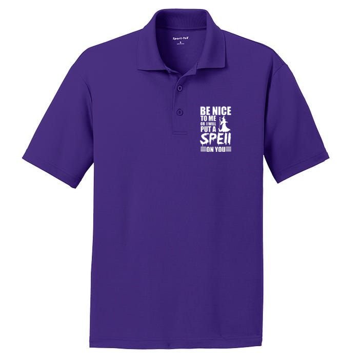 Be Nice To Me Or I Will Put A Spell On You PosiCharge RacerMesh Polo