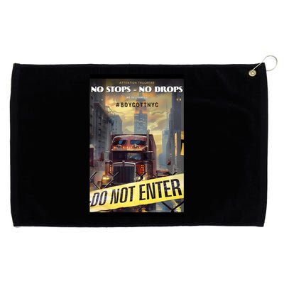 Boycott Nyc Truckers For Trump Grommeted Golf Towel