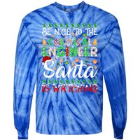 Be Nice To The Chemical Engineer Santa Is Watching Christmas Great Gift Tie-Dye Long Sleeve Shirt