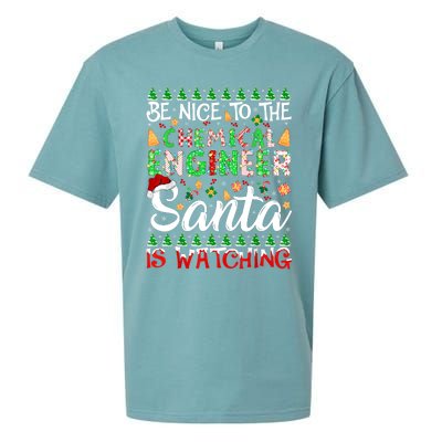 Be Nice To The Chemical Engineer Santa Is Watching Christmas Great Gift Sueded Cloud Jersey T-Shirt