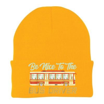 Be Nice To The Bus Driver Job Operator Buses Busman Knit Cap Winter Beanie