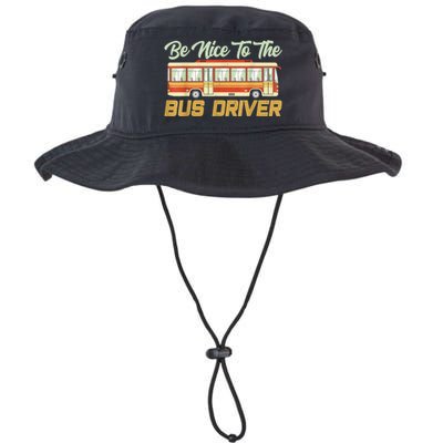 Be Nice To The Bus Driver Job Operator Buses Busman Legacy Cool Fit Booney Bucket Hat