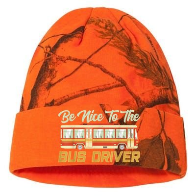 Be Nice To The Bus Driver Job Operator Buses Busman Kati Licensed 12" Camo Beanie