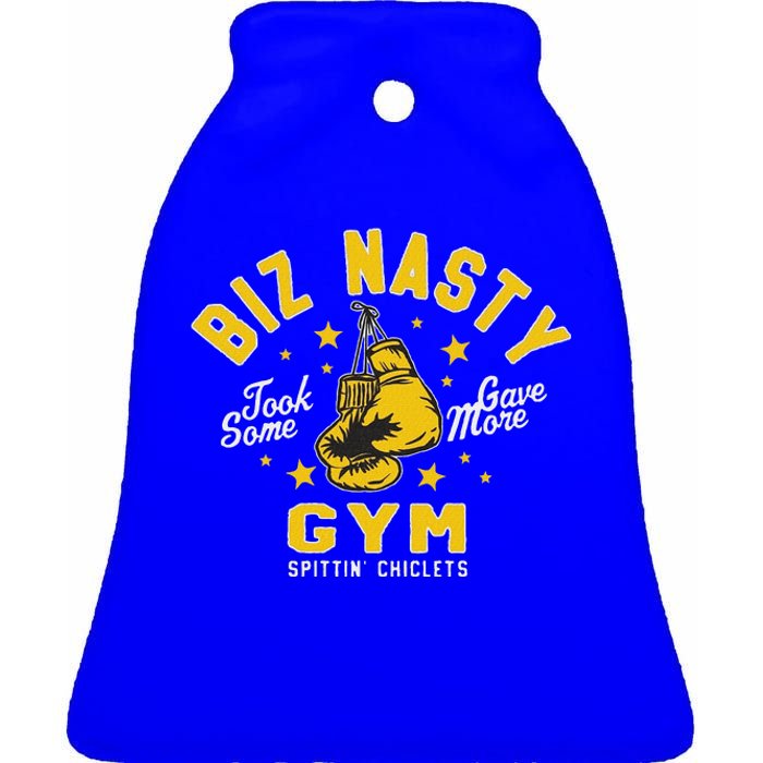 Biz Nasty Took Some Gave More Gym Spittin’ Chiclets Ceramic Bell Ornament