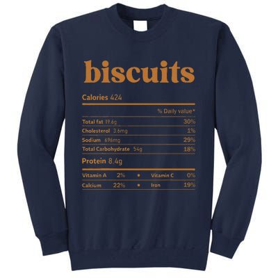 Biscuit Nutrition Thanksgiving Costume Food Facts Christmas  Tall Sweatshirt