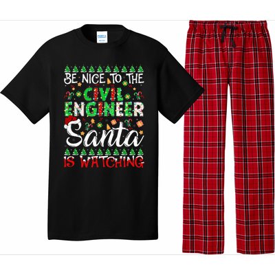 Be Nice To The Civil Engineer Santa Is Watching Christmas  Pajama Set