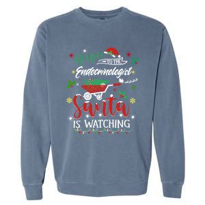 Be Nice To The Endocrinologists Christmas Hormone Doctor Pj Swea Garment-Dyed Sweatshirt