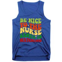 Be Nice To The Nurse Santa Is Watching Matching Christmas Gift Tank Top