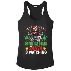 Be Nice To The Shuttle Bus Driver Santa Christmas Ladies PosiCharge Competitor Racerback Tank