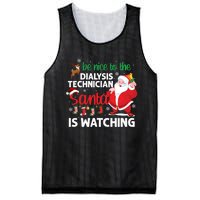 Be Nice To The Dialysis Nurse Santa Is Watching Christmas Mesh Reversible Basketball Jersey Tank